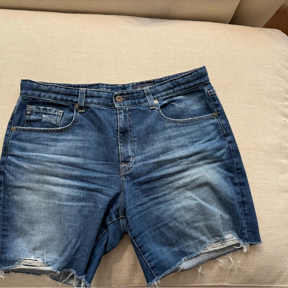 AG Adriano Goldschmied Women's Blue Denim Shorts size 30 - Picture 4 of 9